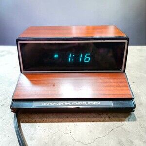 Leviton 6221 Central Control System Clock Programmer 1980s Home Automation Wood